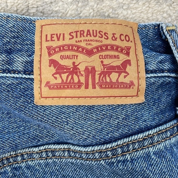 Levis Ribcage Straight Ankle Jeans Feeling Seen Medium Wash Distressed Busted 25 - Picture 14 of 15